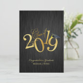 Elegante Funky Gold Class van 2019 Afstuderen Kaart (Staand voorkant)