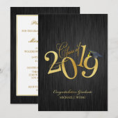 Elegante Funky Gold Class van 2019 Afstuderen Kaart (Voorkant / Achterkant)