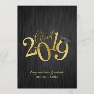 Elegante Funky Gold Class van 2019 Afstuderen Kaart