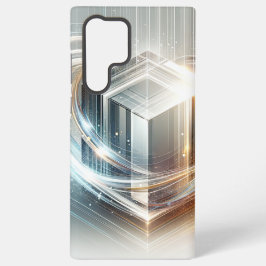 Elegante futuristische glazen telefoonhoes samsung galaxy hoesje