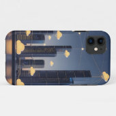 Elegante futuristische Smart City Wireframe - Gloe Case-Mate iPhone Case (Achterkant (horizontaal))