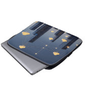 Elegante futuristische Smart City Wireframe - Gloe Laptop Sleeve (Voorkant onderkant)