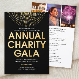 Elegante Gala Corporate Photo Black Faux Gold Kaart