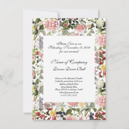 Elegante galadiner in botanische tuin lente bloem kaart