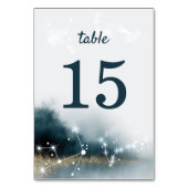 Elegante Galaxy Gold Sterren Bruiloft Kaart (Voorkant)