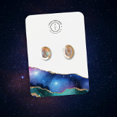 Elegante Galaxy Stars Gold Edge Logo Sieraden Kaar Visitekaartje