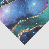 Elegante Galaxy Stars Mystic Blue Tissuepapier (Detail)