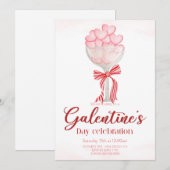 Elegante Galentine's Day uitnodiging (Voorkant / Achterkant)
