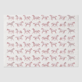 Elegante galopperende paarden rood wit toilet tissuepapier