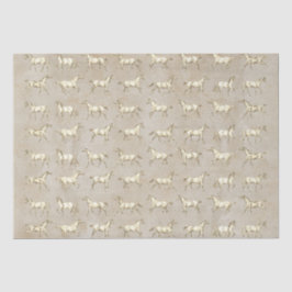 Elegante galopperpaarden Beige Kraft Tissuepapier