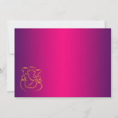 Elegante Ganesh | Indiase God Roze RSVP Kaarten (Achterkant)