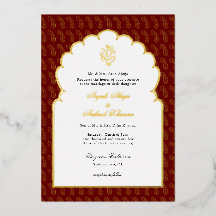 Elegante Ganesh Indiase trouwdag Rood en Goud I
