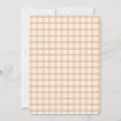 Elegante Gans Boog Gingham Baby Shower Kaart (Achterkant)