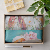 Elegante Gans in Bloemen Pet Decoupage Tissuepapier (Geschenk)