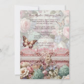 Elegante Garden Party Douche Celebration Design Kaart (Achterkant)