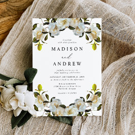 Elegante Gardenia Bloemenbruiloft Kaart