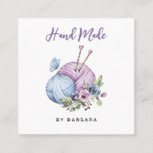 Elegante garenbreinaald vierkante visitekaartje (Voorkant)