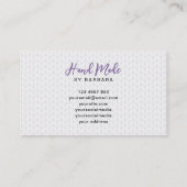 Elegante garenbreinaald visitekaartje (Achterkant)