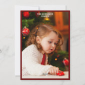 Elegante Garland Border 2 foto Feestdagenkaart (Achterkant)