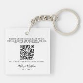 Elegante gast bruiloft gunst sleutelhanger (Achterkant)