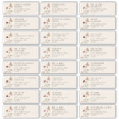 Elegante gastadreslabels sticker (Voorkant)