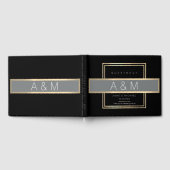 Elegante gastberichten zwart gastenboek (Volledig)