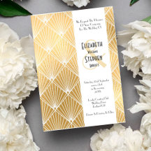 Elegante Gatsby Art Deco Jaren 20 Gouden Trouwdag