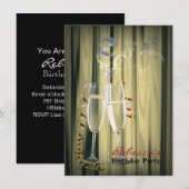 elegante gatsby's die twee maten op champagnebril  kaart (Voorkant / Achterkant)