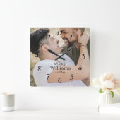 elegante gay huwelijksfoto  vierkante klok (Huis)