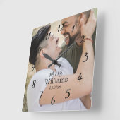 elegante gay trouwfoto  vierkante klok (Hoek)