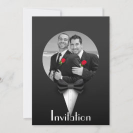 Elegante Gay Tuxedo bruiloft uitnodiging