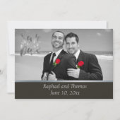Elegante Gay Tuxedo Save the Date (Voorkant)