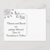 Elegante Gay Wedding Bewaar de datum met foto Aankondigingskaart (Achterkant)