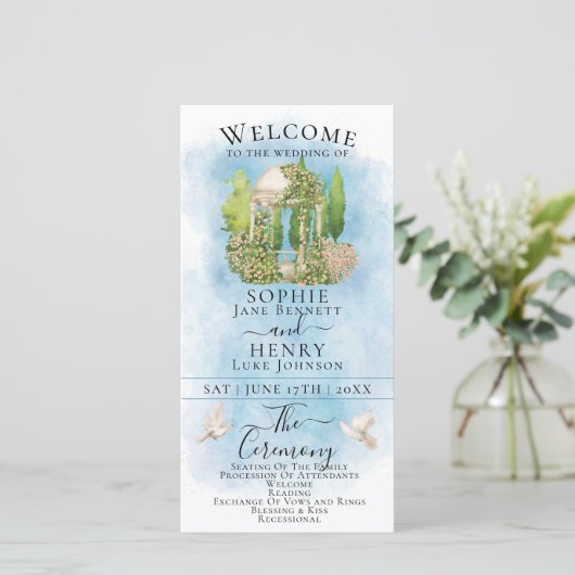 Elegante Gazebo bloemenduiven Luxe Trouwprogramma (Staand voorkant)