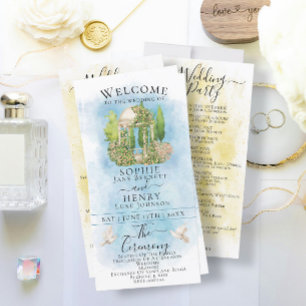 Elegante Gazebo bloemenduiven Luxe Trouwprogramma