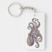 Elegante Gebeadede Octopus Kunst Illustratie Sleutelhanger (Voorkant)
