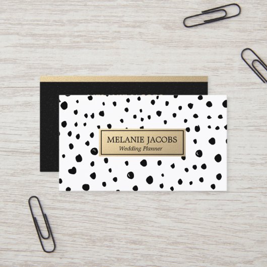 elegante gebeurtenisplanner visitekaartje (Voorkant / Achterkant in situ)