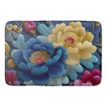Elegante gebloemde geborduurde look vintage pioenr