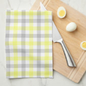 Elegante geblokte keukenhanddoek (Quarter Fold)
