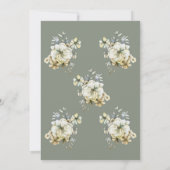 Elegante Gebogen Bloemige Salie Groene Save The Da Date (Achterkant)