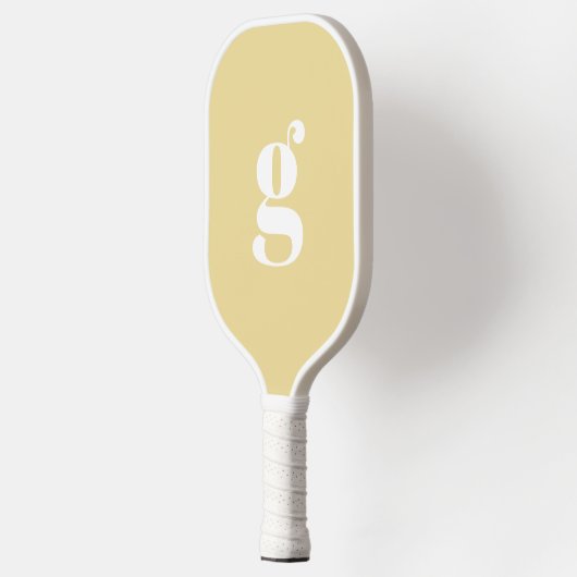 Elegante Geboldene Monogram Beginletter Marsepein  Pickleball Paddle (Links)
