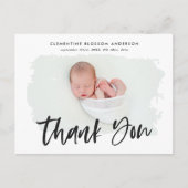 Elegante geboorte aankondiging foto dank u (Voorkant)