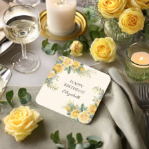 Elegante Geboorte Verjaardagsfeest met Gele Rozen