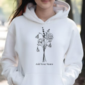 Elegante Geboortebloem Boeket Wildflower Gepersona Hoodie