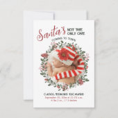 Elegante Geboortestatistieken Vakantie Foto Baby s Bedankkaart (Voorkant)