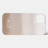 Elegante Geborduurde Initialen Paddenstoel Bruine  Case-Mate iPhone Case (Achterkant (horizontaal))