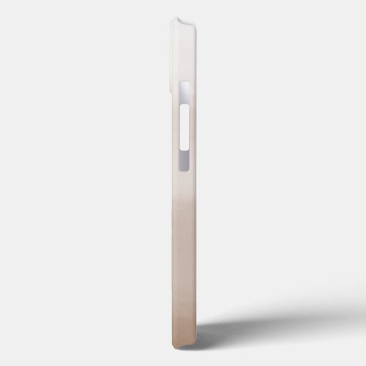 Elegante Geborduurde Initialen Paddenstoel Bruine Case-Mate iPhone Case (Achterkant / Links)