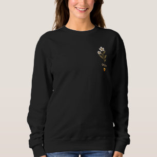 Elegante geborduurde trui met bloemen – Minimalist