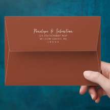 Elegante gebrande Sinaasappel Handgeschreven Scrip