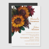 Elegante gebrande Sinaasappels bloemenbruiloft uit (Voorkant / Achterkant)